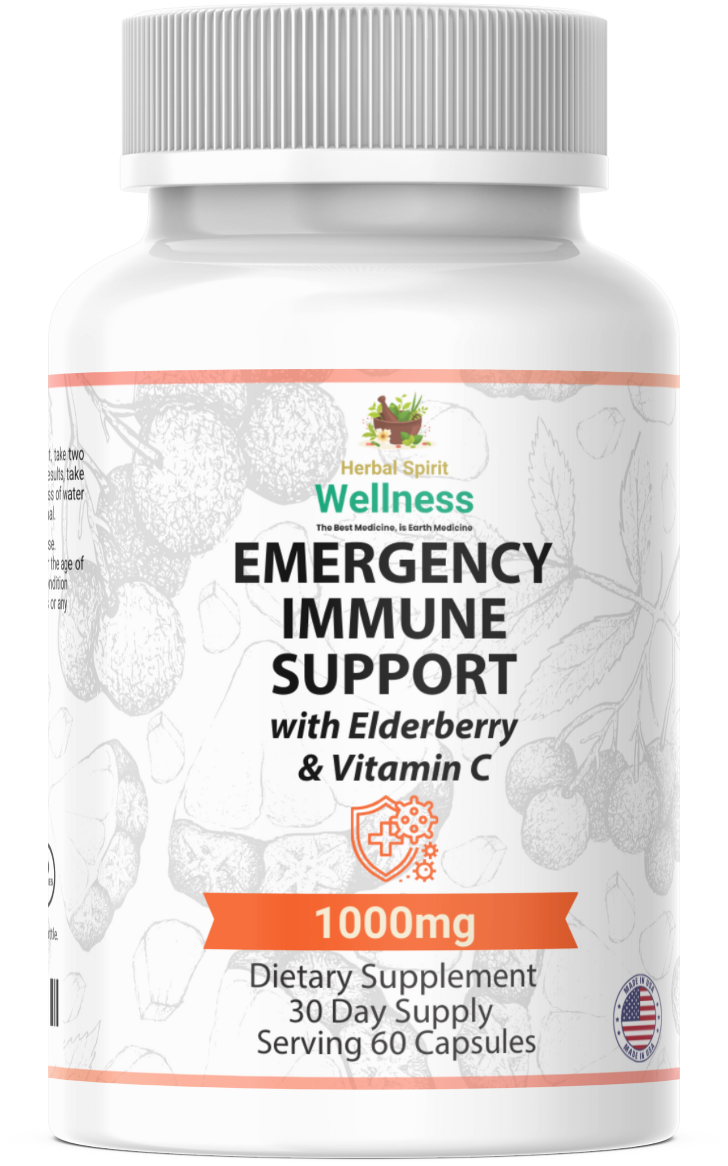 Herbal Spirit Wellness Emergency Immune Support – Elderberry & Vitamin C