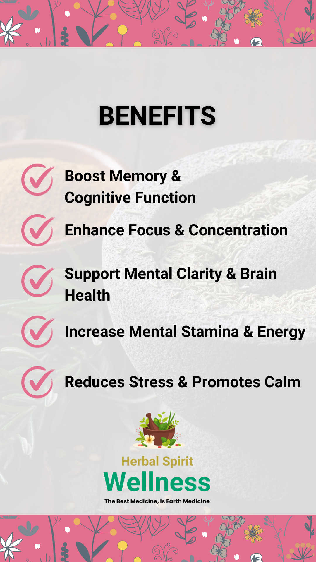 Herbal Spirit Wellness Neuro Plus Brain & Focus Formula Capsules